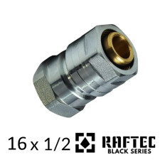 Муфта обжимна 16-1/2 внутрішня RAFTEC для металопластикових труб