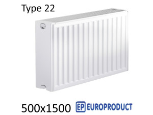 Радіатор сталевий EUROPRODUCT 22 500х1500 бічне підключення