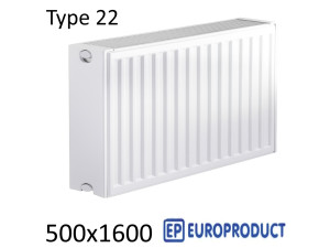 Радіатор сталевий EUROPRODUCT 22 500х1600 бічне підключення