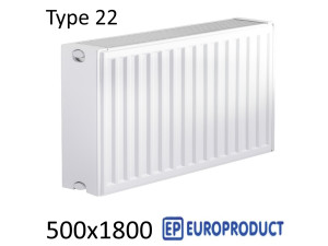 Радіатор сталевий EUROPRODUCT 22 500х1800 бічне підключення