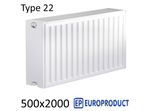 Радіатор сталевий EUROPRODUCT 22 500х2000 бічне підключення