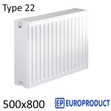Радиатор стальной EUROPRODUCT 22 500х800 боковое подключение 