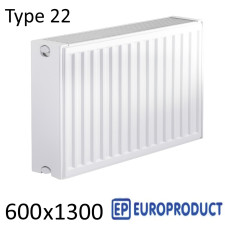 Радиатор стальной EUROPRODUCT 22 600х1300 боковое подключение