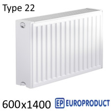Радиатор стальной EUROPRODUCT 22 600х1400 боковое подключение