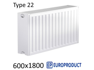 Радіатор сталевий EUROPRODUCT 22 600х1800 бічне підключення