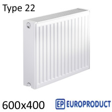Радиатор стальной EUROPRODUCT 22 600х400 боковое подключение