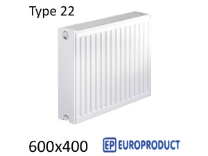 Радіатор сталевий EUROPRODUCT 22 600х400 бічне підключення