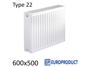 Радіатор сталевий EUROPRODUCT 22 600х500 бічне підключення