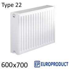 Радиатор стальной EUROPRODUCT 22 600х700 боковое подключение