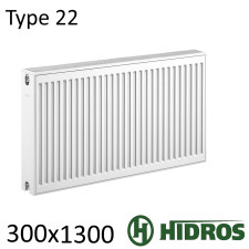 Радиатор стальной HIDROS 22 300х1300 боковое подключение