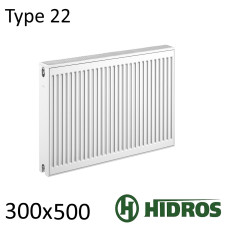 Радиатор стальной HIDROS 22 300х500 боковое подключение