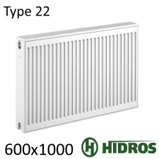 Радиатор стальной HIDROS 22 600х1000 боковое подключение