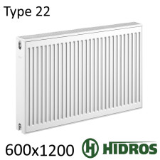 Радиатор стальной HIDROS 22 600х1200 боковое подключение