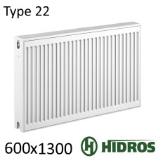 Радиатор стальной HIDROS 22 600х1300 боковое подключение