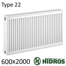 Радиатор стальной HIDROS 22 600х2000 боковое подключение
