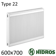 Радиатор стальной HIDROS 22 600х700 боковое подключение