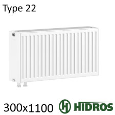 Радиатор стальной HIDROS 22 300х1100 нижнее подключение