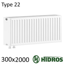 Радиатор стальной HIDROS 22 300х2000 нижнее подключение
