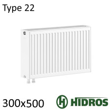 Радиатор стальной HIDROS 22 300х500 нижнее подключение