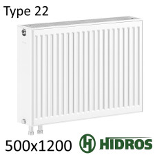 Радиатор стальной HIDROS 22 500х1200 нижнее подключение