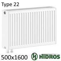 Радиатор стальной HIDROS 22 500х1600 нижнее подключение