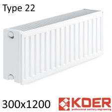 Радиатор стальной KOER 22 300х1200 боковое подключение