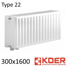 Радиатор стальной KOER 22 300х1600 нижнее подключение