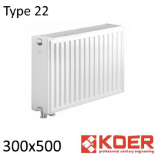 Радиатор стальной KOER 22 300х500 нижнее подключение