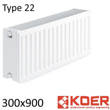 Радиатор стальной KOER 22 300х900 боковое подключение