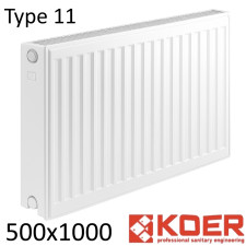 Радиатор стальной KOER 11 500х1000 боковое подключение