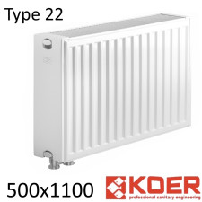Радиатор стальной KOER 22 500х1100 нижнее подключение