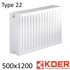 Радіатор сталевий KOER 22 500х1200 бічне підключення