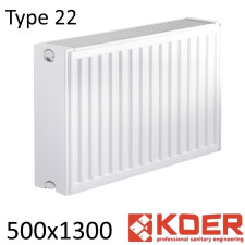 Радіатор сталевий KOER 22 500х1300 бічне підключення