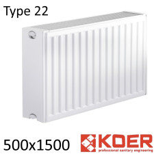 Радіатор сталевий KOER 22 500х1500 бічне підключення