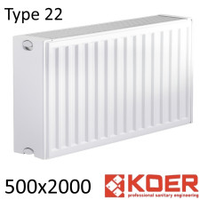 Радіатор сталевий KOER 22 500х2000 бічне підключення