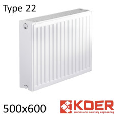 Радіатор сталевий KOER 22 500х600 бічне підключення
