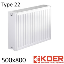 Радіатор сталевий KOER 22 500х800 бічне підключення 
