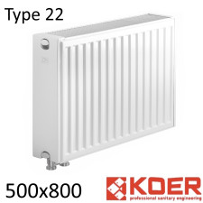 Радиатор стальной KOER 22 500х800 нижнее подключение