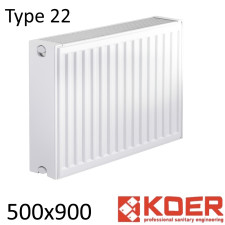 Радіатор сталевий KOER 22 500х900 бічне підключення