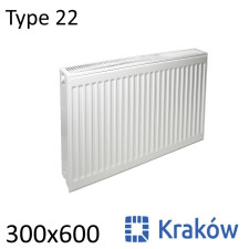 Радиатор стальной KRAKOW 22 300х600 боковое подключение
