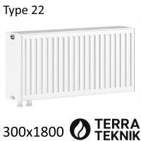 Радиатор стальной TERRA-TEKNIK 22 300х1800 нижнее подключение