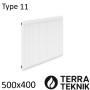 Стальной радиатор TERRA TEKNIK 500х400 мм, Тип 11 боковое подключение