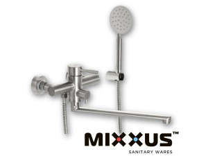 Змішувач для ванни довгий ніс MIXXUS (нержавійка) одноважільний EURO #26