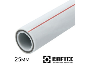 ППР труба для опалення 25 RAFTEC Fiber Glass х 25х4,2мм PN25