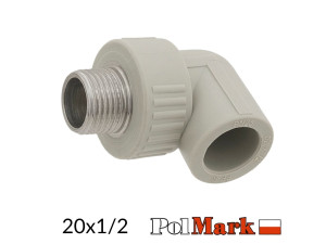 Уголок 20х1/2 наружная резьба POLMARK PPR