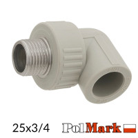 Кутник 25-3/4 зовнішнє різьблення POLMARK PPR