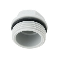 Заглушка 1" пластиковая с резьбой короткая RAFTEC