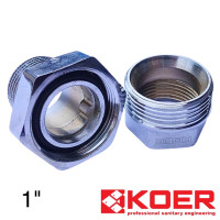 Американка 1" KOER Хромированная