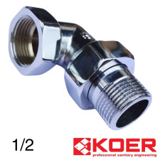 Американка кутова 1/2 KOER Хромована