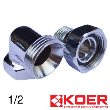 Американка кутова 1/2 KOER Хромована